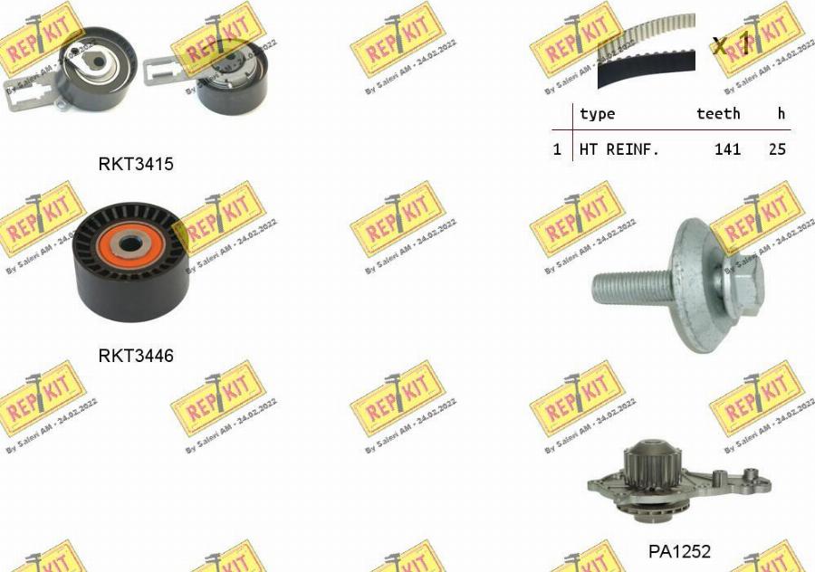 REPKIT RKTK1148PA - Водна помпа+ к-кт ангренажен ремък vvparts.bg