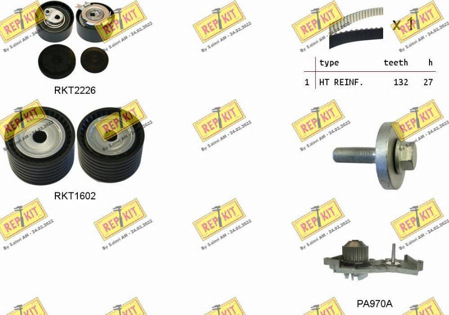 REPKIT RKTK1147PA - Водна помпа+ к-кт ангренажен ремък vvparts.bg