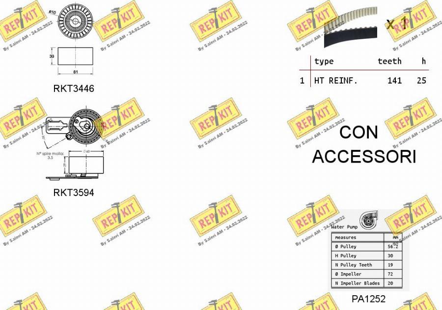 REPKIT RKTK1159PA - Водна помпа+ к-кт ангренажен ремък vvparts.bg