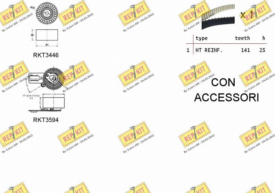 REPKIT RKTK1159 - Комплект ангренажен ремък vvparts.bg