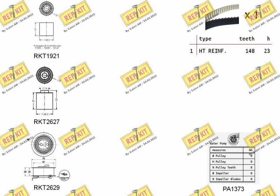 REPKIT RKTK1109PA - Водна помпа+ к-кт ангренажен ремък vvparts.bg