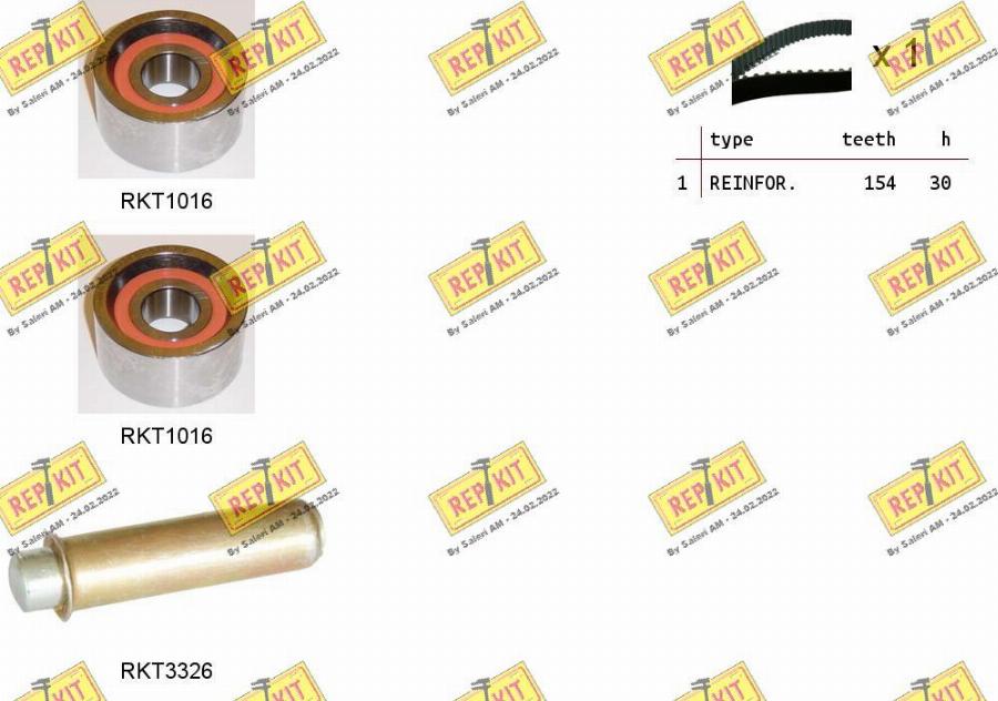 REPKIT RKTK1184 - Комплект ангренажен ремък vvparts.bg