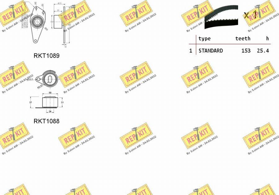 REPKIT RKTK1135 - Комплект ангренажен ремък vvparts.bg