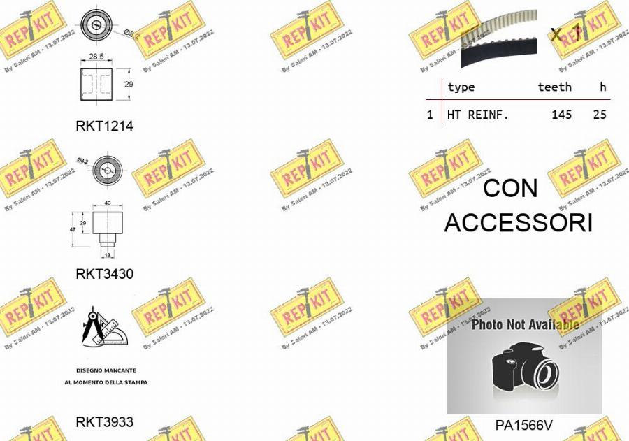 REPKIT RKTK1288PA2 - Водна помпа+ к-кт ангренажен ремък vvparts.bg