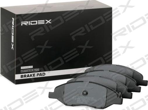 RIDEX 402B0992 - Комплект спирачно феродо, дискови спирачки vvparts.bg
