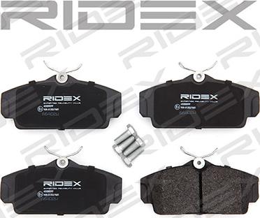 RIDEX 402B0099 - Комплект спирачно феродо, дискови спирачки vvparts.bg