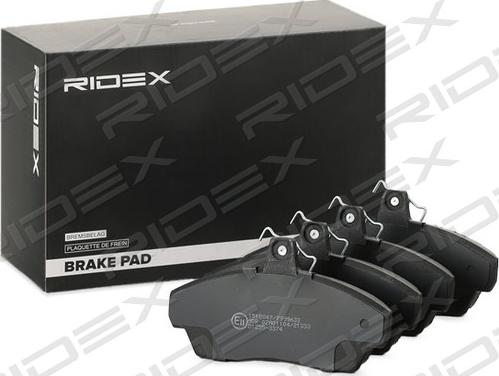 RIDEX 402B0093 - Комплект спирачно феродо, дискови спирачки vvparts.bg