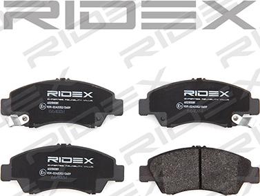 RIDEX 402B0081 - Комплект спирачно феродо, дискови спирачки vvparts.bg