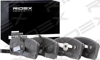 RIDEX 402B0843 - Комплект спирачно феродо, дискови спирачки vvparts.bg