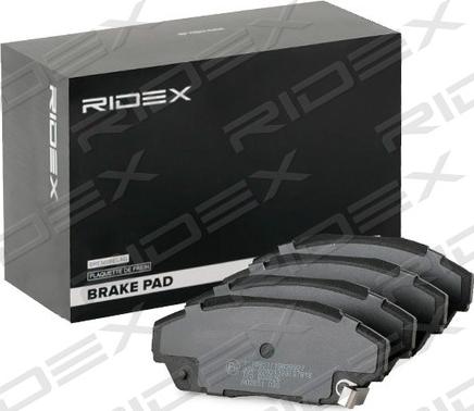RIDEX 402B0874 - Комплект спирачно феродо, дискови спирачки vvparts.bg