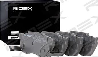 RIDEX 402B0875 - Комплект спирачно феродо, дискови спирачки vvparts.bg