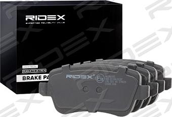RIDEX 402B0395 - Комплект спирачно феродо, дискови спирачки vvparts.bg