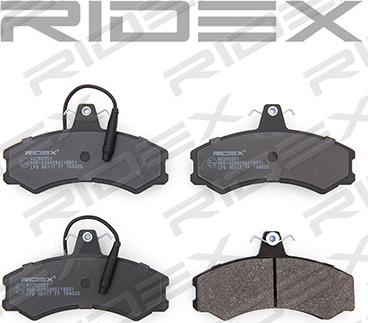RIDEX 402B0351 - Комплект спирачно феродо, дискови спирачки vvparts.bg