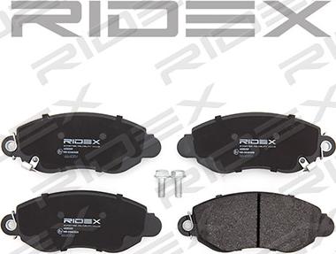 RIDEX 402B0309 - Комплект спирачно феродо, дискови спирачки vvparts.bg