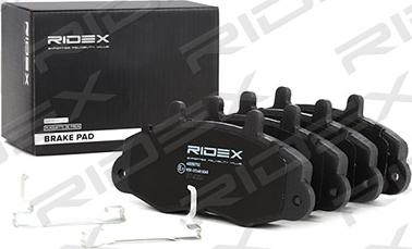 RIDEX 402B0752 - Комплект спирачно феродо, дискови спирачки vvparts.bg