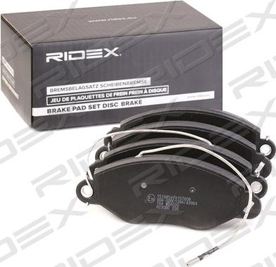 RIDEX 402B1040 - Комплект спирачно феродо, дискови спирачки vvparts.bg