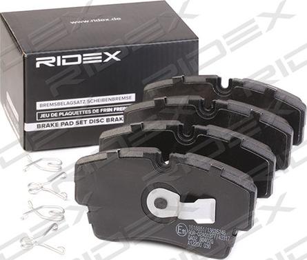 RIDEX 402B1085 - Комплект спирачно феродо, дискови спирачки vvparts.bg