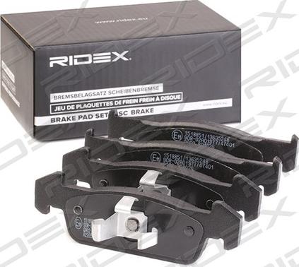 RIDEX 402B1086 - Комплект спирачно феродо, дискови спирачки vvparts.bg