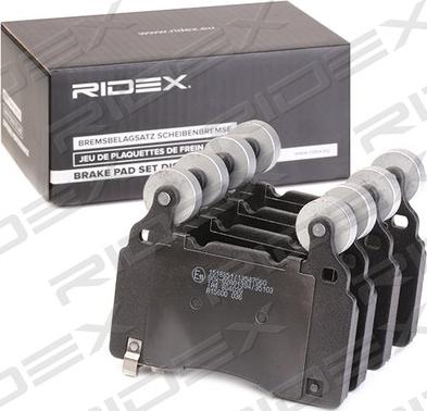 RIDEX 402B1168 - Комплект спирачно феродо, дискови спирачки vvparts.bg