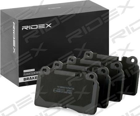 RIDEX 402B1384 - Комплект спирачно феродо, дискови спирачки vvparts.bg