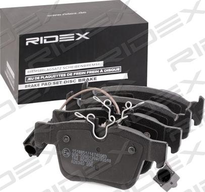 RIDEX 402B1339 - Комплект спирачно феродо, дискови спирачки vvparts.bg