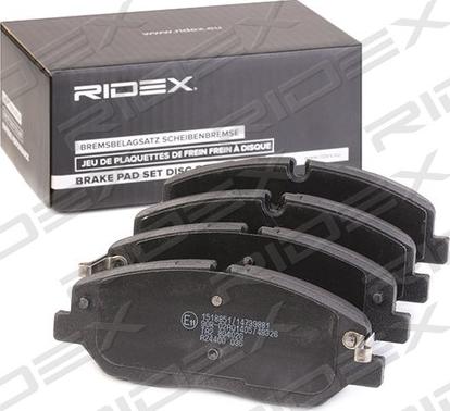 RIDEX 402B1334 - Комплект спирачно феродо, дискови спирачки vvparts.bg