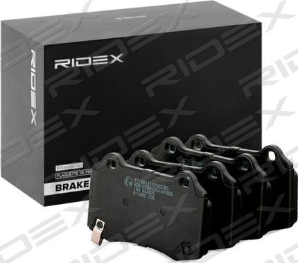 RIDEX 402B1291 - Комплект спирачно феродо, дискови спирачки vvparts.bg
