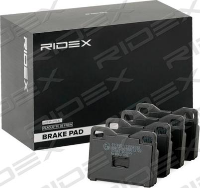 RIDEX 402B1258 - Комплект спирачно феродо, дискови спирачки vvparts.bg