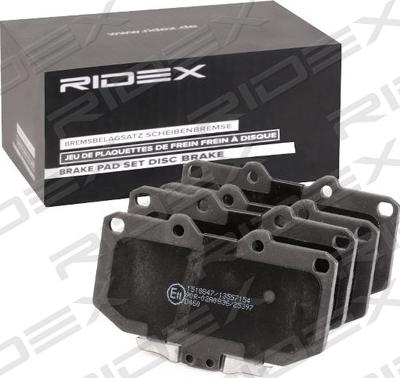 RIDEX 402B1281 - Комплект спирачно феродо, дискови спирачки vvparts.bg