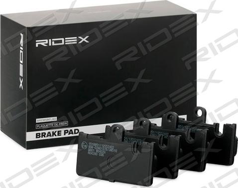 RIDEX 402B1237 - Комплект спирачно феродо, дискови спирачки vvparts.bg