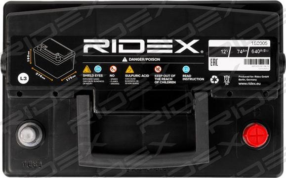 RIDEX 1S0005 - Стартов акумулатор vvparts.bg