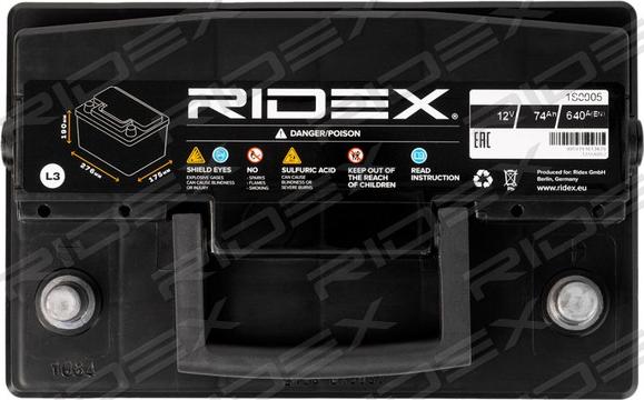 RIDEX 1S0005 - Стартов акумулатор vvparts.bg