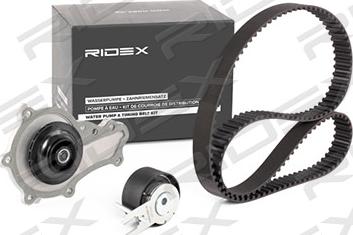 RIDEX 3096W0009 - Водна помпа+ к-кт ангренажен ремък vvparts.bg