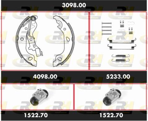 Roadhouse 3098.00 - Комплект спирачна челюст vvparts.bg