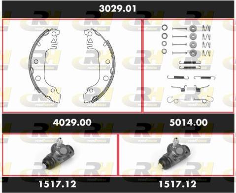 Roadhouse 3029.01 - Комплект спирачна челюст vvparts.bg