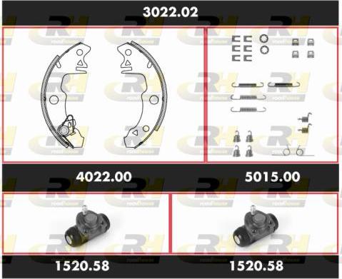 Roadhouse 3022.02 - Комплект спирачна челюст vvparts.bg