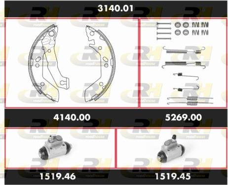 Roadhouse 3140.01 - Комплект спирачна челюст vvparts.bg