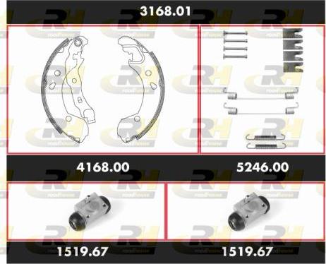 Roadhouse 3168.01 - Комплект спирачна челюст vvparts.bg