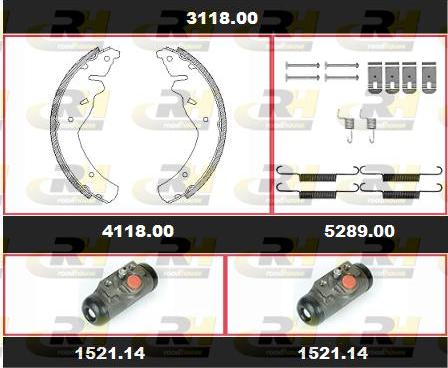 Roadhouse 3118.00 - Комплект спирачна челюст vvparts.bg