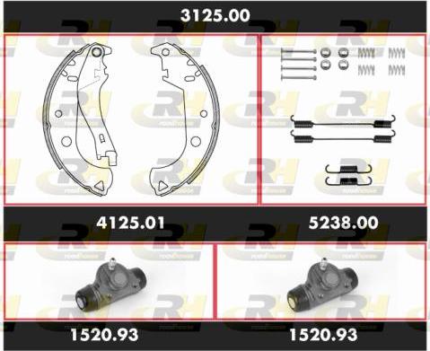 Roadhouse 3125.00 - Комплект спирачна челюст vvparts.bg