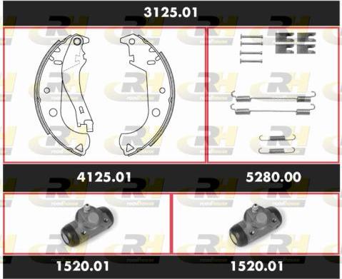 Roadhouse 3125.01 - Комплект спирачна челюст vvparts.bg