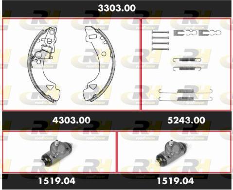 Roadhouse 3303.00 - Комплект спирачна челюст vvparts.bg