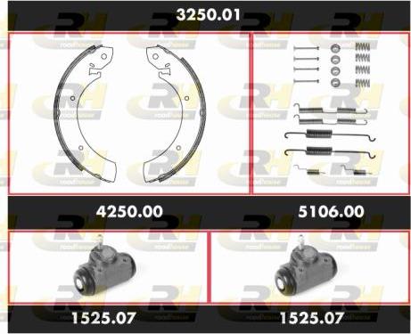 Roadhouse 3250.01 - Комплект спирачна челюст vvparts.bg