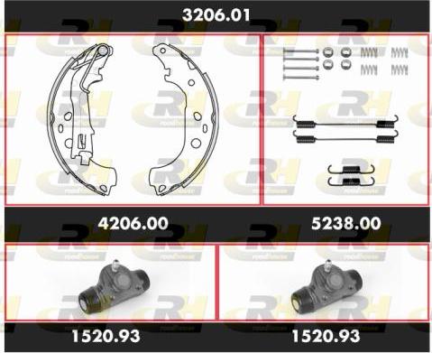 Roadhouse 3206.01 - Комплект спирачна челюст vvparts.bg