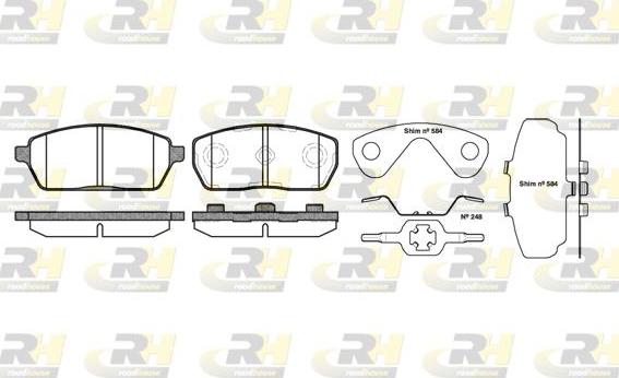 Roadhouse 2593.00 - Комплект спирачно феродо, дискови спирачки vvparts.bg