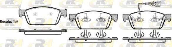 Roadhouse 21440.01 - Комплект спирачно феродо, дискови спирачки vvparts.bg