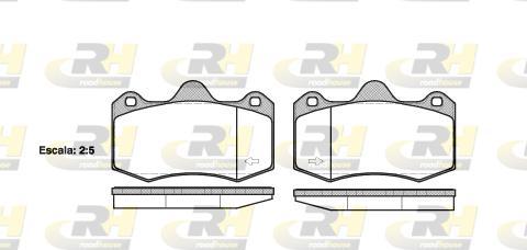 Roadhouse 21404.00 - Комплект спирачно феродо, дискови спирачки vvparts.bg