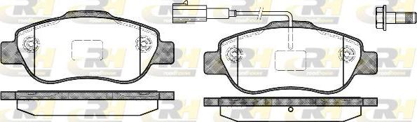 Roadhouse 21100.11 - Комплект спирачно феродо, дискови спирачки vvparts.bg
