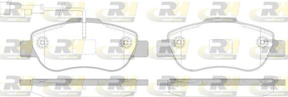 Roadhouse 21100.12 - Комплект спирачно феродо, дискови спирачки vvparts.bg