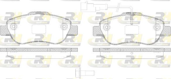 Roadhouse 21100.21 - Комплект спирачно феродо, дискови спирачки vvparts.bg